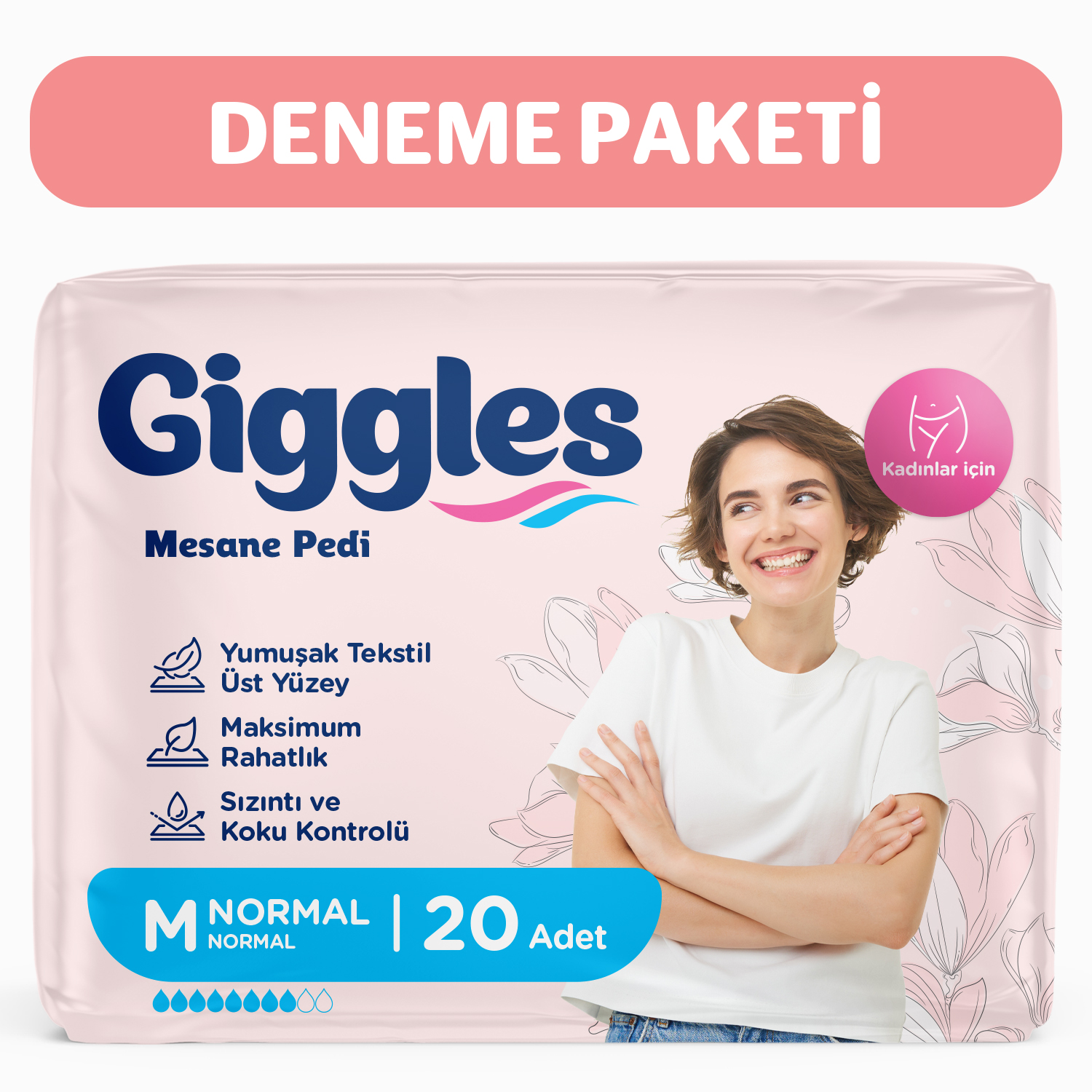 Giggles Kadın Mesane Pedi Medium 20'LU